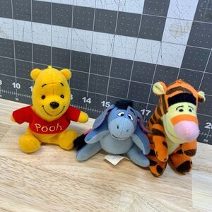 Disney Winnie the Pooh Vintage Mini Plush Bundle – Pooh, Tigger & Eeyore
